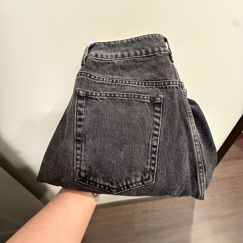 ASOS Washed Black Straight Leg Jeans